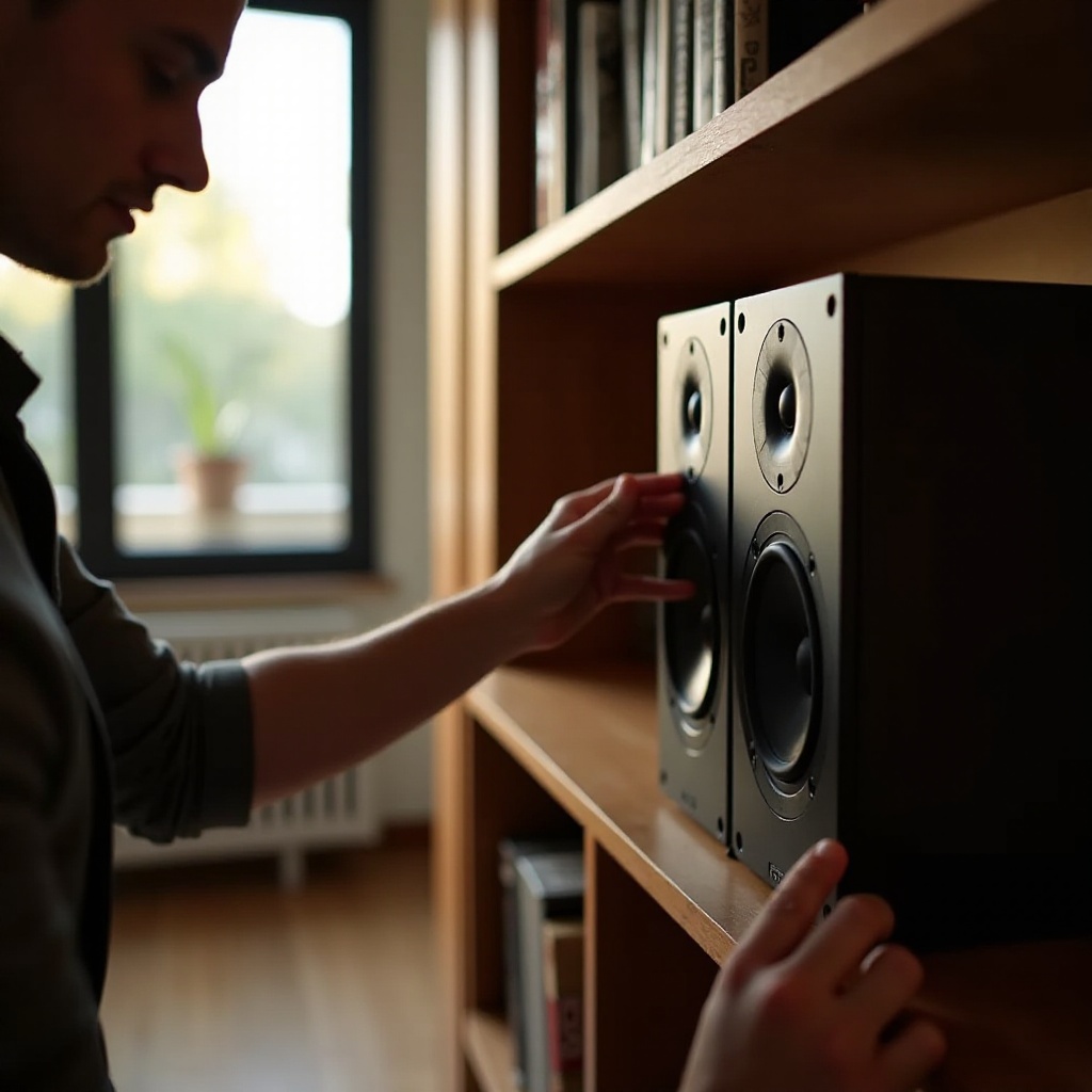 configuration d'enceintes de bibliothèque