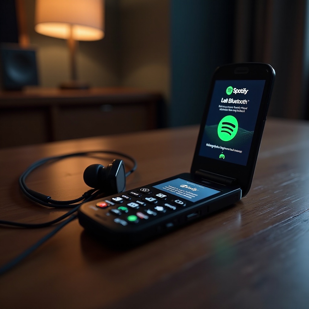 téléphone à clapet avec bluetooth et spotify